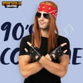 thumbnail image 3 of Joyfy Rocker Costume 80s with 3pcs Bandanas, Wig, Gloves, Halloween Costume Rock Accessories Adult Men 80s 90s Rock Costume, Rock Wig Party Cosplay Halloween Costume Accessories, 3 of 9