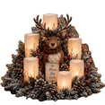 thumbnail image 3 of Christmas Lighted Centerpiece with Flameless Candle Glow, LED Lighted Centerpiece for Holiday Table Topper and Mantel Decor, 3 of 7