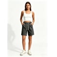 thumbnail image 4 of JJHGVB Women's Casual Sweat Shorts, Elastic Drawstring High Waist Shorts with Pockets, Outdoor Short Gray 5XL, 4 of 8