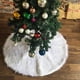 thumbnail image 1 of Falda de árbol de FELPA blanca JM RV021031-00615SDJ 35 pulgadas con decoración de copo de nieve dorado, 1 of 5