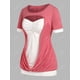 thumbnail image 2 of Recorte de tamaño más roto 2 en 1 camiseta Rosegal  Camisetas tallas grandes, 2 of 5
