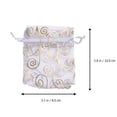 thumbnail image 2 of ADDHAT present Packaging Drawstring Pouch White with Gold Printing 100Pcs 6x4in, 2 of 8