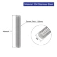 thumbnail image 2 of Uxcell Lot de 8 M8 x 45mm Pas 1.25mm Acier Inoxydable 304 Tige Entièrement Filetée, 2 of 6