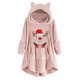 thumbnail image 1 of Abrigos de Invierno Para Mujer Abrigo de Piel Sintética Casual Estampado Navideño Botones de Felpa Manga Larga Abrigo de Felpa Con Capucha Top Odeerbi  ODB173722, 1 of 5