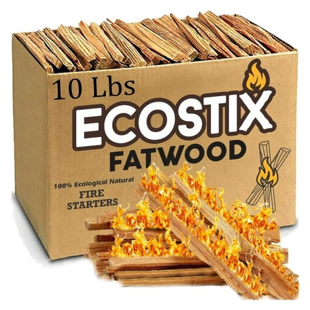 Approx. 120 Eco-Stix Fatwood Starter Kindling Firewood Sticks Wood Stoves Camping Firestarter BBQ, 10 Lbs