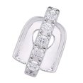 thumbnail image 1 of Minnieouse Hip Pop diente cristal parrilla boca dientes oro plateado parrillas tapas individuales con mordedor alicates decoración rapero cuidado de los oídos Plata, 1 of 6