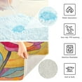 thumbnail image 3 of Yayeee Bath Rug for Bathroom Floor Non Slip Rectangle Fluffy Soft Absorbent Mat, 16"x24", Purple Abstract Floral, 3 of 7