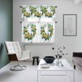thumbnail image 4 of Yellow Rose Kitchen Curtains Sets for Windows 24 Inch Length, Flower Floral Spring Watercolor Green Leaf Rod Pocket Window Treatments Tier Curtains and Valances Set for Bedroom/Bathroom, 4 of 8