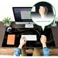 thumbnail image 4 of Large Mouse Pad 31.4 x 15.7inches 3mm XXL Extended Gaming Mouse Pad Mat with Non-Slip Base Stitched Mousepad for Computer,Office,Keyboard and Laptop- Black Gold \u200bCoffee Marble，Waterproof Desk Mat, 4 of 6