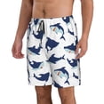 thumbnail image 2 of Balery Cute Shark Traje de Baño Estilo Hawaiano para Hombre, Shorts de Secado Rápido con Bolsillos-X-Large, 2 of 6