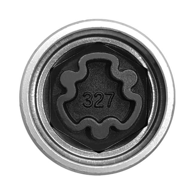 Mistaha Anti-Theft Screw Socket Wrench for Mercedes Benz Locking Nuts - Steel Silver 327 Replacement