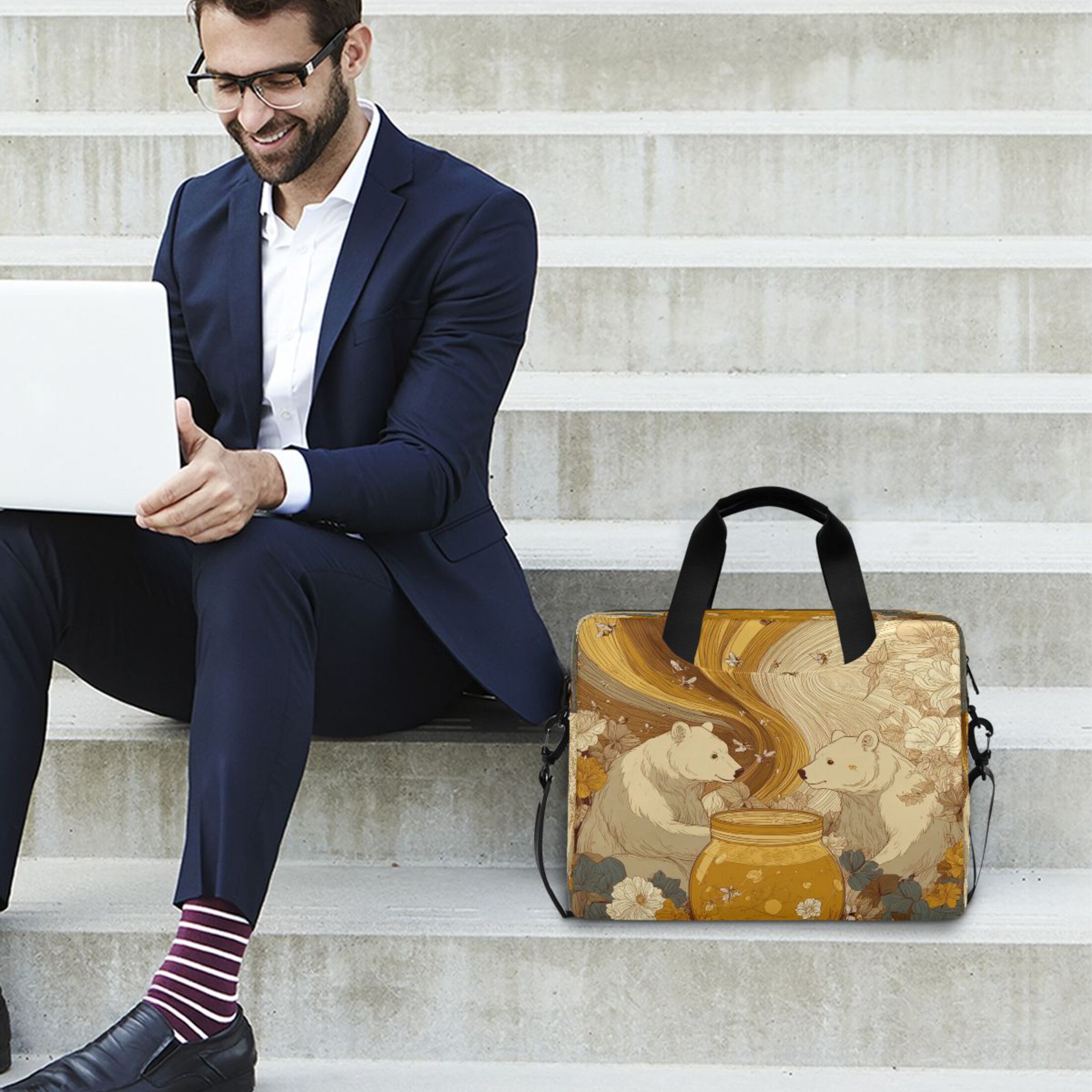 Laptop Bag Laptop Briefcase 15.7 x 3 x 11.8 Inches Laptop Bag Briefcases Laptop Storage Travel Laptop Bag Work Laptop Bag Two Bears