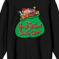 thumbnail image 2 of The Year Without Santa Claus Key Art Title Logo Women's Black Crew Neck Sweatshirt-Small, 2 of 3