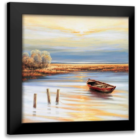 Erwin, Eric 20x20 Black Modern Framed Museum Art Print Titled - Shore line