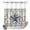 Blue, variant on No Hook Shower Curtain, Texas Star Blue Shower Curtains for Bathroom with See Through Top Window, Farmhouse Country Branches Wooden Grain Waterproof & Washable Bath Curtain Narrow 54"x78"