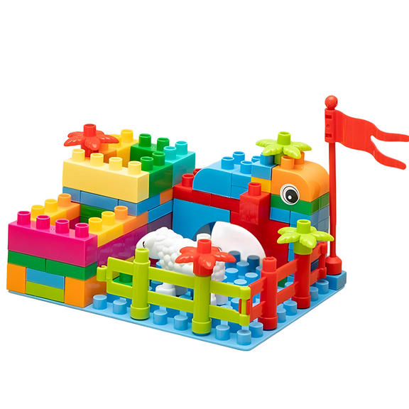 Building Blocks for Toddlers 3 , 88 Piece Pen Container Building Toy Set for Kids, Preschool Learning Toys for Boys and Girls