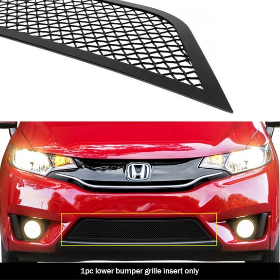 2015-2017 Honda Fit Stainless Steel Black Powder Coated Finish 1.8 Mm Wire Mesh Black Wire Mesh Grille