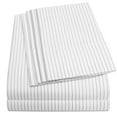 thumbnail image 2 of 1500 Thread Count Egyptian Quality Extra Soft Deep Pocket Bedroom Pinstripe Sheet Set, 2 of 3