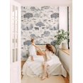 thumbnail image 4 of LTMATE Black & White Woodland Toile Wallpaper – Self-Adhesive, Non-Woven Fabric – Forest Animals & Tree Design – 120in x 24in – Eco-Friendly, No VOCs, Ideal for Boys’ Rooms & Nurseries, 4 of 6