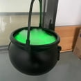 thumbnail image 6 of Witch's Cauldron Decoration, Black Plastic Large Witch Cauldron on Tripod with Lighting, Decorative Cauldron, 6 of 10