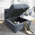 thumbnail image 3 of Honbay Modern Upholstered Couch, U-Shape Convertible Sectional Sofa Set with Storage, Bluish Grey, 3 of 6