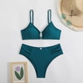 thumbnail image 4 of HUAXUN Swimsuit for Women V Neck Cross Twist Front Swimsuit Bikini Adjustable Spaghetti Straps Bathing Suit 2026 2 Piece Swimsuit for Women, 4 of 6