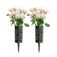 thumbnail image 4 of 2 Pack Grave Cemetery Vases with Spikes 11 Inch, Flower Holder, Graveyard Headstone Flower Marker, Memorial Day Grave Decorations, 4 of 6