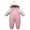 Pink, variant on Hwmodou Baby Snowsuit Boys Winter Thicken Hooded Coat Snowsuit Windproof Warm Jumpsuit Outwear Snow Wear Toddler Girl Clothes,6M-3Y