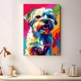 thumbnail image 4 of Dandie Dinmont Terrier Dog Canvas Wall Art Poster Prints Colorful Pop Animal Art Wall Decor Dog Picture Artwork Pet Dog Painting Poster for Home Bedroom Living Room Decoration Framed, 4 of 6
