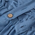 thumbnail image 2 of FRSASU Girls Ruffle Summer Cotton Linen Mini Dress Loose Sleeveless Swing A-Line Cute Princess Party Dresses Blue, 2 of 8