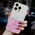thumbnail image 6 of Luminous Case for iPhone 14 Pro, Glow in the Dark Fluorescent Glitter Case for Women Girls, Bling Sparkle Lightweight Slim Shockproof Protective Phone Cover for iPhone 14 Pro, Pink, 6 of 6