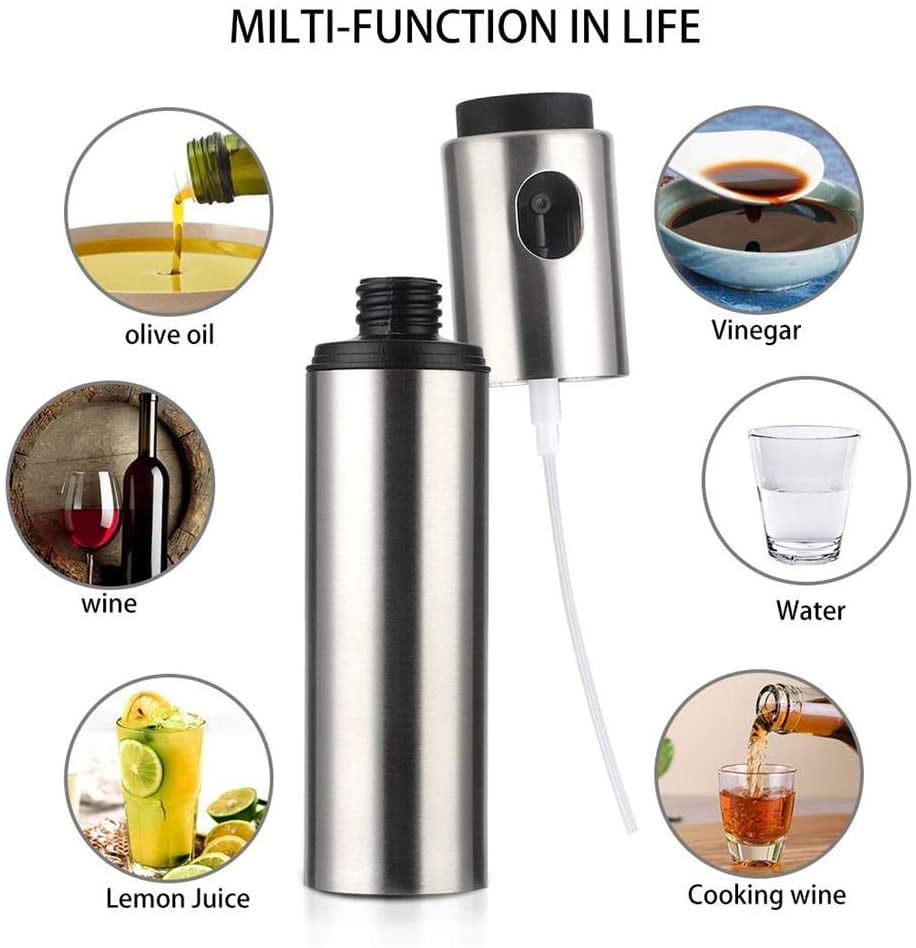 2 Pack Oil Spray Pump Fine Bottle Oil Sprayer Pot Cooking Roast Bake