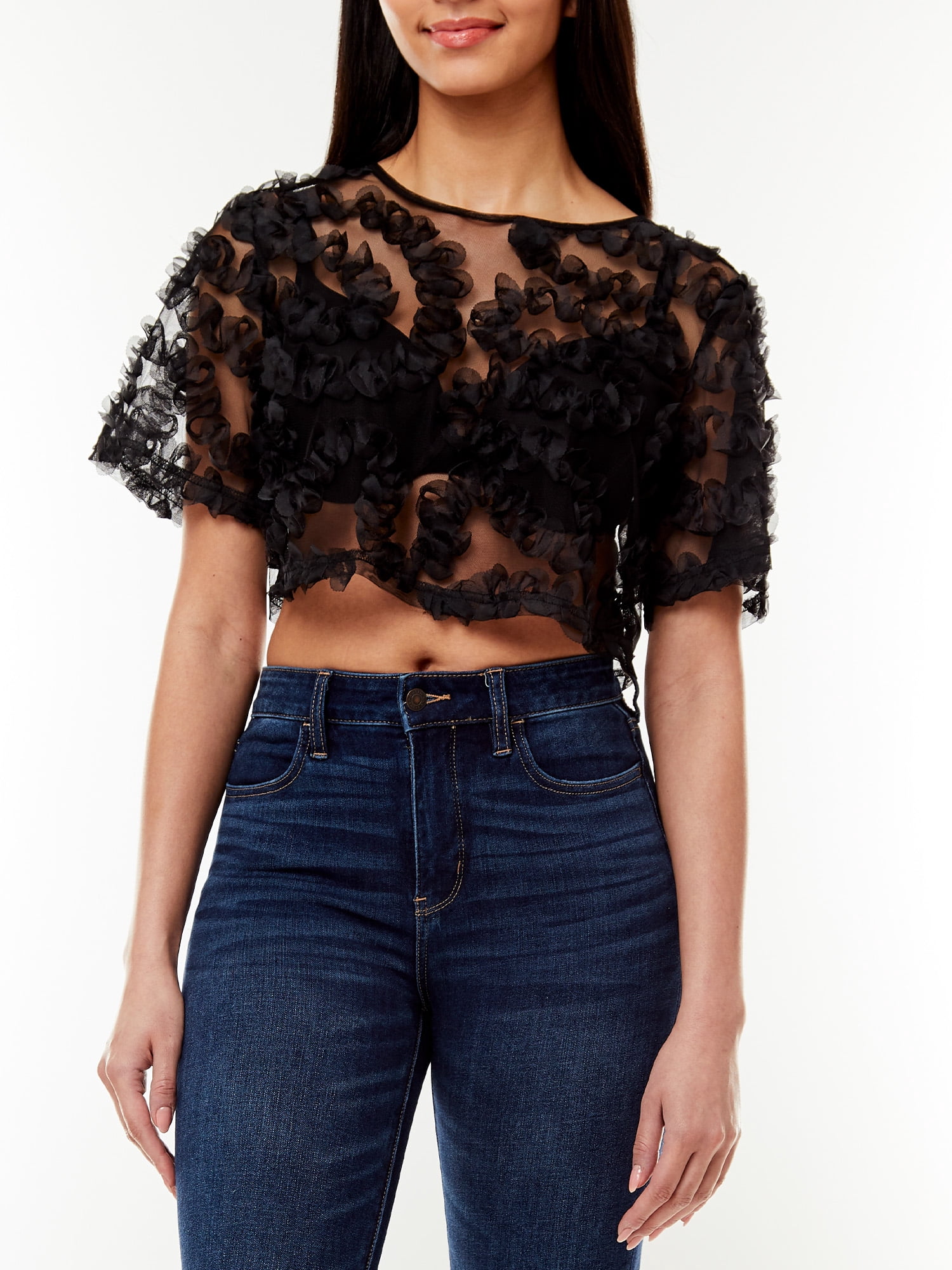frill mesh top