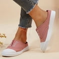 thumbnail image 2 of Women's Slip On Walking Shoes Comfortable for City Exploration Canvas Fabric Trainers Casual Summer Boat Low Loafer Flat Wide Feet Breathable Com, 2 of 8