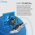 thumbnail image 3 of Shelly 2PM Gen4 Interruptor relé inteligente de 2 canales Wi‑Fi Zigbee, 3 of 7