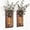 Brown, variant on 2 Pack Wall Planters for Indoor Plants, Wood Glass Decor for Bathroom, Bedroom Living Room, Modern Farmhouse Wooden Pocket Wall Vases for Dried Flowers and Plastic Plants (Black)
