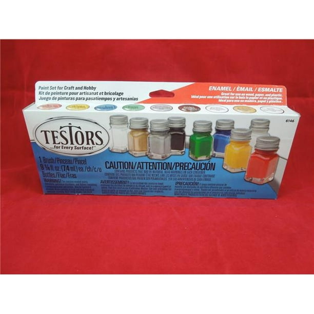 Testors Paints TES6146 0.25 oz 9 Color Enamel Paint Set
