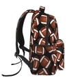 thumbnail image 3 of Fotbe Brown Football On Black Mochila Casual con Estampado para Escuela, Viajes y Actividades al Aire Libre - Duradera, Ligera y Cómoda, 3 of 5