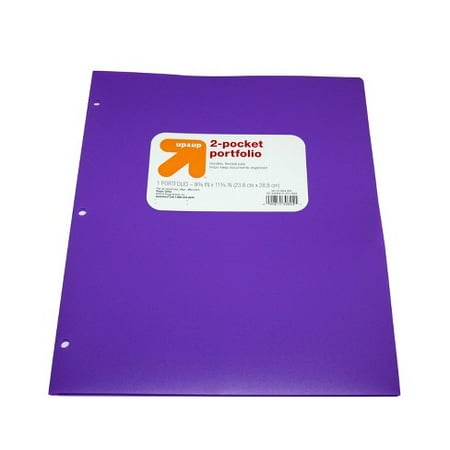 Condition photo showing New/Like New for 2 Pocket Plastic Folder Purple - up & up™
