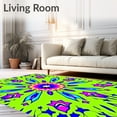 thumbnail image 2 of ODIKA 5x7 Machine Washable Non-Slip Area Rug, Kaleidoscope Burst with Psychedelic Retro Aesthetic Ultra Soft Rug, None, 525287, 2 of 7