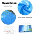 thumbnail image 7 of 3Pcs Seabeach Waterproof Bathroom Shower Curtain Non-Slip Toilet Cover Mats Rug + Waterproof Fabric Shower Curtain With 12 Hooks, 7 of 7
