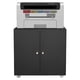 thumbnail image 1 of Mobile printer stand con almacenamiento: negra 236 metal gabinete on wheels, file estante para oficina en casa & 3d printers, 1 of 6