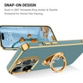 thumbnail image 6 of iPhone 14 Pro Max Case, Phone Case for iPhone 14 Pro Max, Slim Ring Holder Kickstand Magnetic Car Mount Supported Electroplated Shockproof Protective Case for iPhone 14 Pro Max 6.7" - Grey., 6 of 9