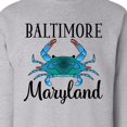 thumbnail image 3 of Inktastic Baltimore Maryland Vacation Blue Crab Adult Sweatshirt, 3 of 4