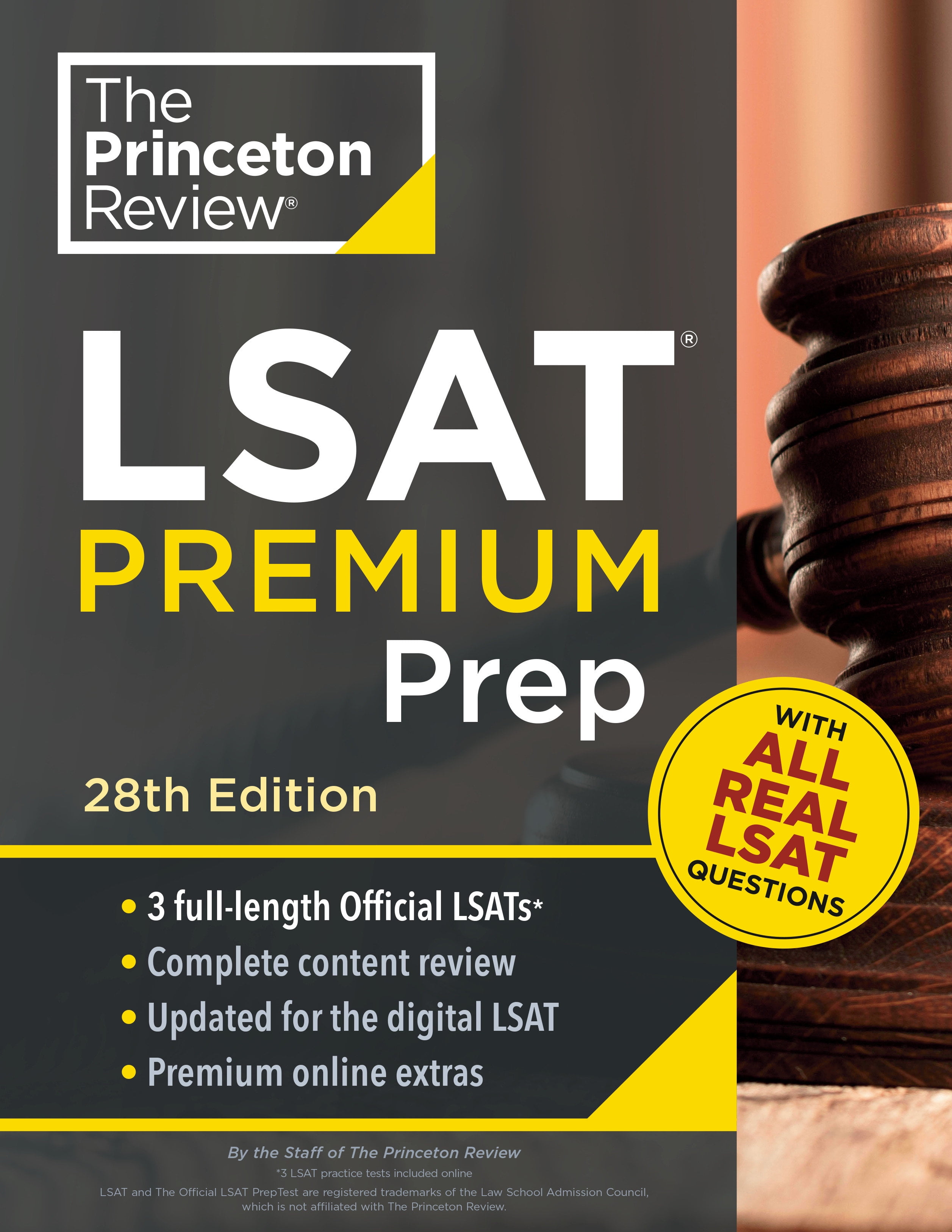 Princeton Review LSAT Premium Prep, 28th Edition 3 Real LSAT