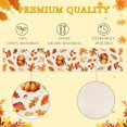 thumbnail image 3 of Fall Table Runner 13x36 Inch Long Linen White Pumpkin Maple Leaf Decorations Autumn Thanksgiving Farmhouse Centerpiece Seasonal Harvest Table Mats Kitchen Dining Room Indoor Outdoor Home Party Supply, 3 of 6