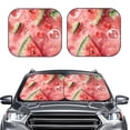 thumbnail image 2 of Fotbe Refreshing Watermelon Slices 2-Piece Car Windshield Sun Shade | Sun Blocker for Car Windshield | Foldable Automotive Interior Accessories for Sun Protection-Medium, 2 of 7