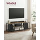 thumbnail image 1 of VASAGLE - Soporte de TV moderno para televisores de hasta 65”, centro de entretenimiento de 3 niveles, consola de TV industrial con estantes abiertos, para el hogar, marrón rústico y negro,, 1 of 5