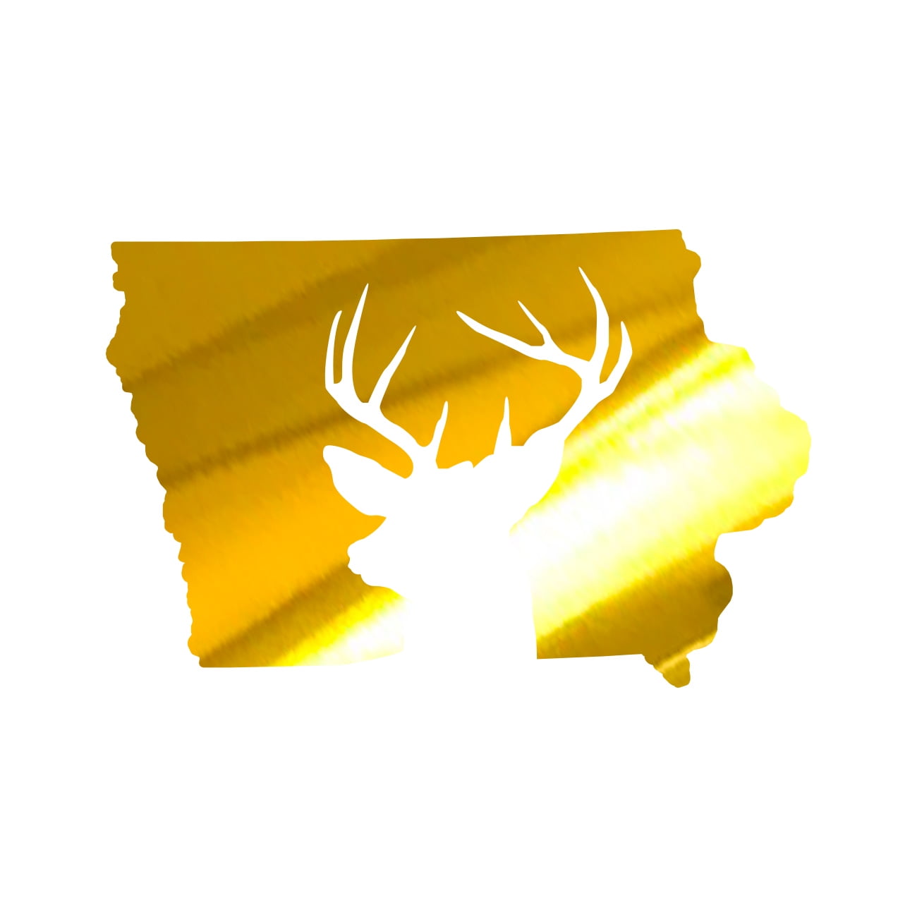 Iowa Deer State Sticker Decal Die Cut Self Adhesive Vinyl