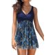 thumbnail image 1 of Vestido de Bikini de Bikini Delantero de una Pieza para Mujer Impresión Azul Profunda G Impresión Azul Profunda G Xishao ropa, 1 of 2